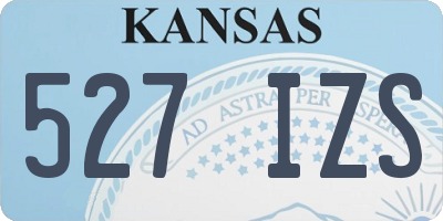 KS license plate 527IZS