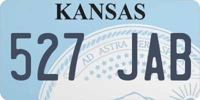 KS license plate 527JAB