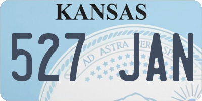 KS license plate 527JAN
