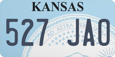KS license plate 527JAO