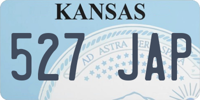 KS license plate 527JAP