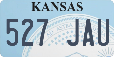 KS license plate 527JAU