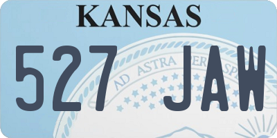 KS license plate 527JAW