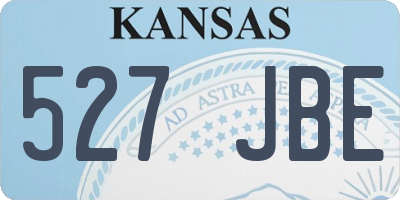 KS license plate 527JBE