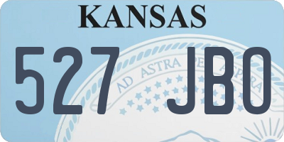 KS license plate 527JBO