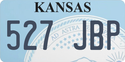 KS license plate 527JBP