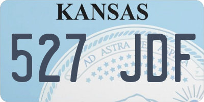 KS license plate 527JDF