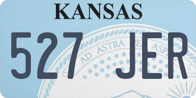 KS license plate 527JER