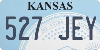 KS license plate 527JEY