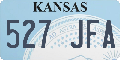 KS license plate 527JFA