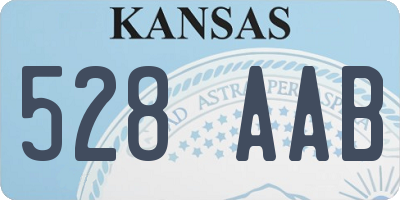 KS license plate 528AAB