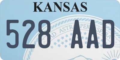 KS license plate 528AAD