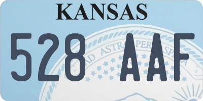 KS license plate 528AAF