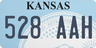 KS license plate 528AAH