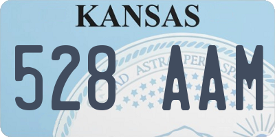 KS license plate 528AAM