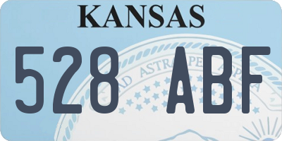 KS license plate 528ABF