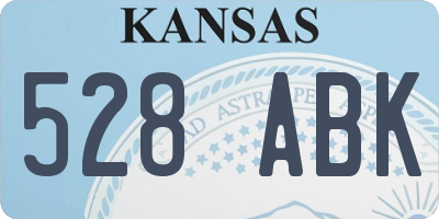 KS license plate 528ABK