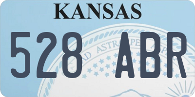 KS license plate 528ABR