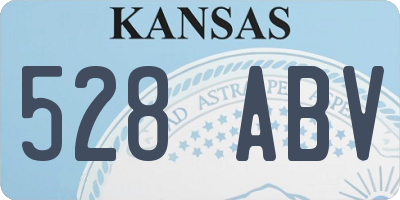 KS license plate 528ABV