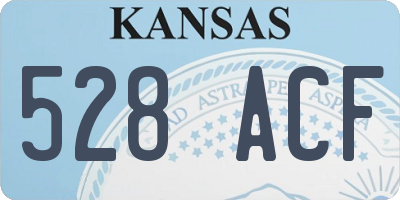 KS license plate 528ACF