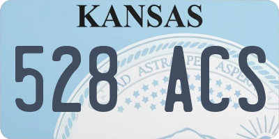 KS license plate 528ACS