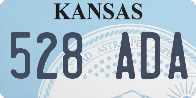 KS license plate 528ADA