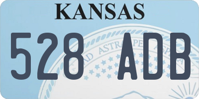 KS license plate 528ADB