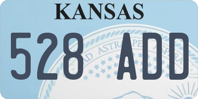 KS license plate 528ADD