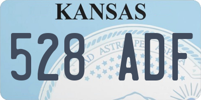 KS license plate 528ADF