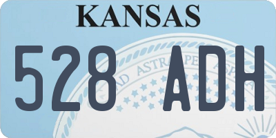 KS license plate 528ADH