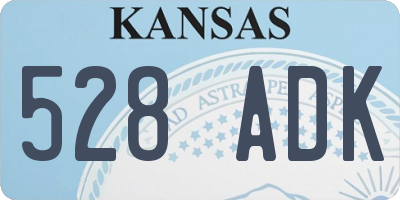 KS license plate 528ADK