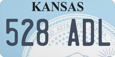 KS license plate 528ADL