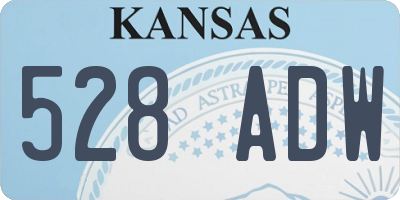 KS license plate 528ADW