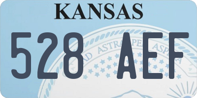 KS license plate 528AEF