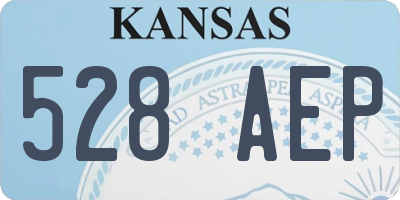 KS license plate 528AEP