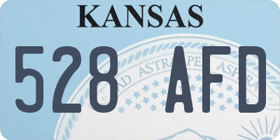 KS license plate 528AFD