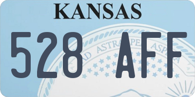KS license plate 528AFF