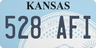 KS license plate 528AFI