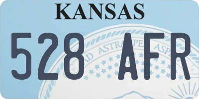 KS license plate 528AFR