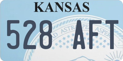 KS license plate 528AFT