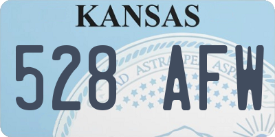 KS license plate 528AFW