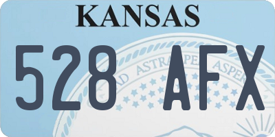 KS license plate 528AFX