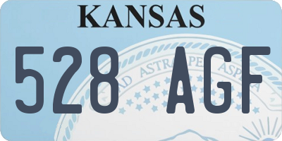 KS license plate 528AGF