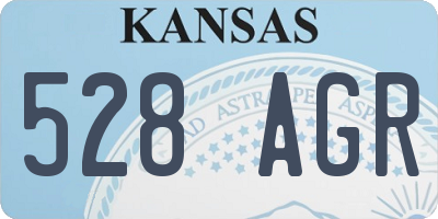 KS license plate 528AGR