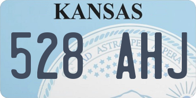KS license plate 528AHJ