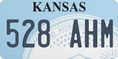 KS license plate 528AHM