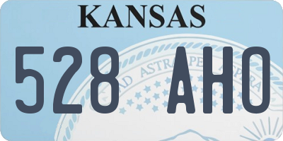 KS license plate 528AHO