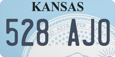 KS license plate 528AJO