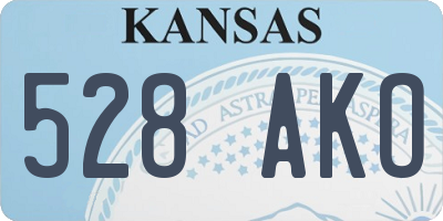 KS license plate 528AKO