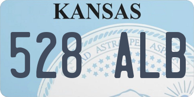 KS license plate 528ALB